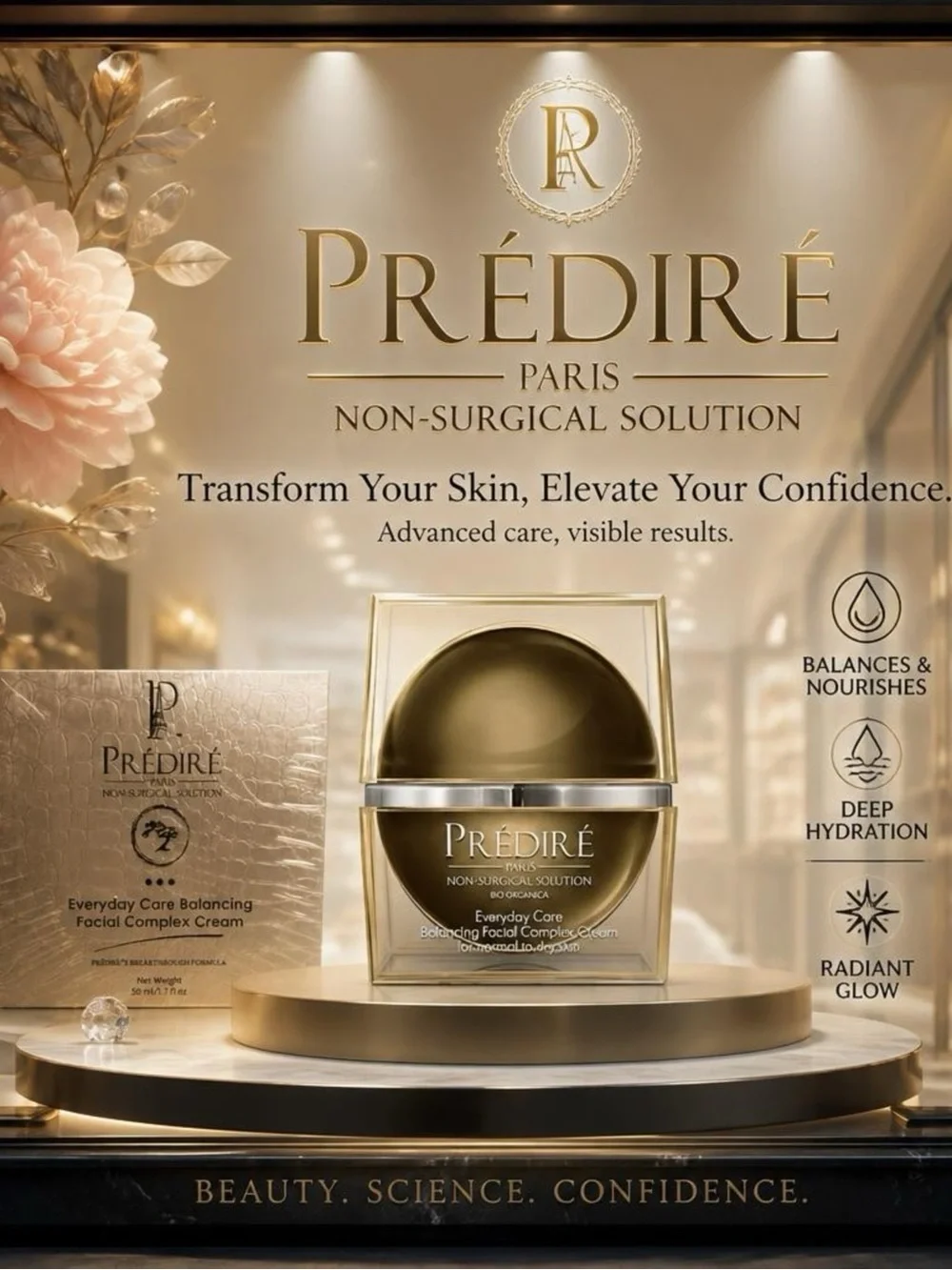 PREDIRE-Paris Everyday Care Balancing Facial Complex Cream — Gold